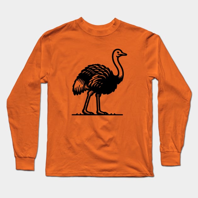 Ostrich Long Sleeve T-Shirt by KayBee Gift Shop